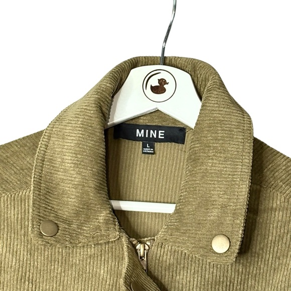 Mine M or L  Olive Green Corduroy Crop Bomber Jacket NWOT - Picture 7 of 17